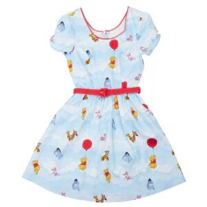Disney Stitch Shoppe Loungefly Winnie Pooh Up In the Clouds Laci Belt Dress XL